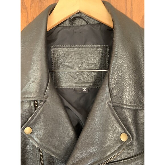 Vintage Motorcycle Harley Davidson Leather Jacket Double Riders D Pocket Men’s L - Picture 16 of 16